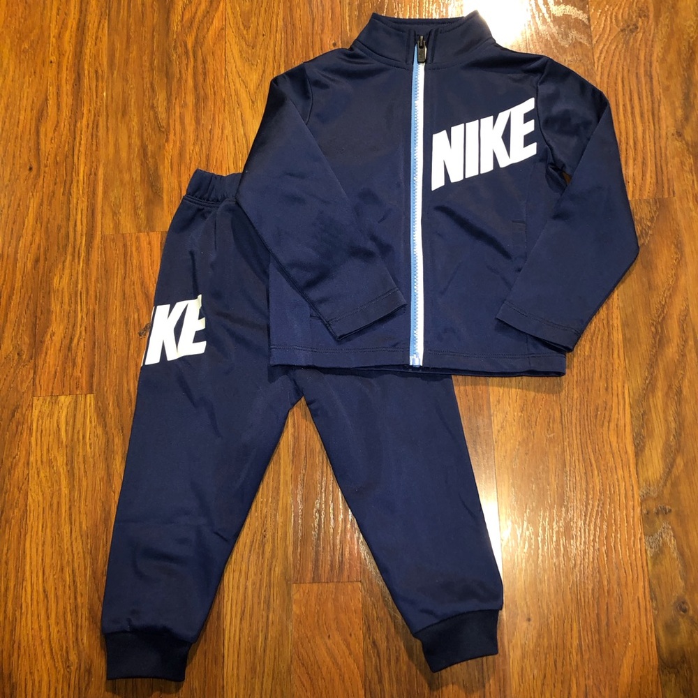 Nike Dark Blue Tracksuit with White Logo